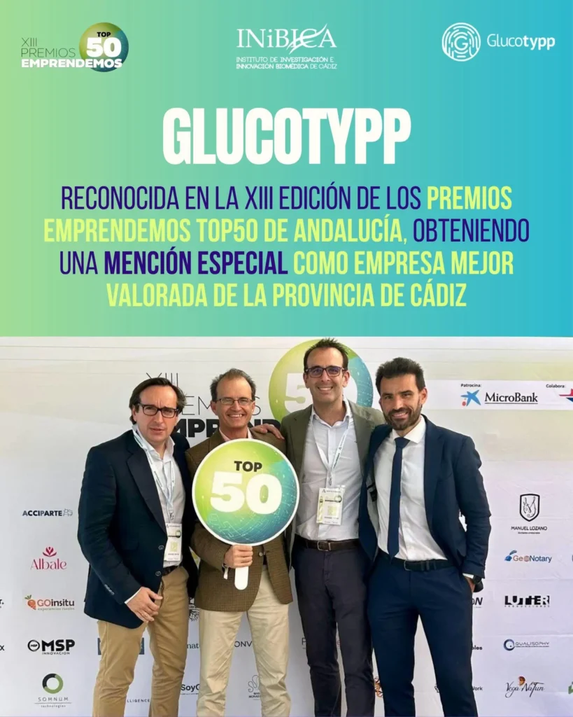 Glucotypp, reconocida en los Premios Emprendemos TOP50 de Andalucía